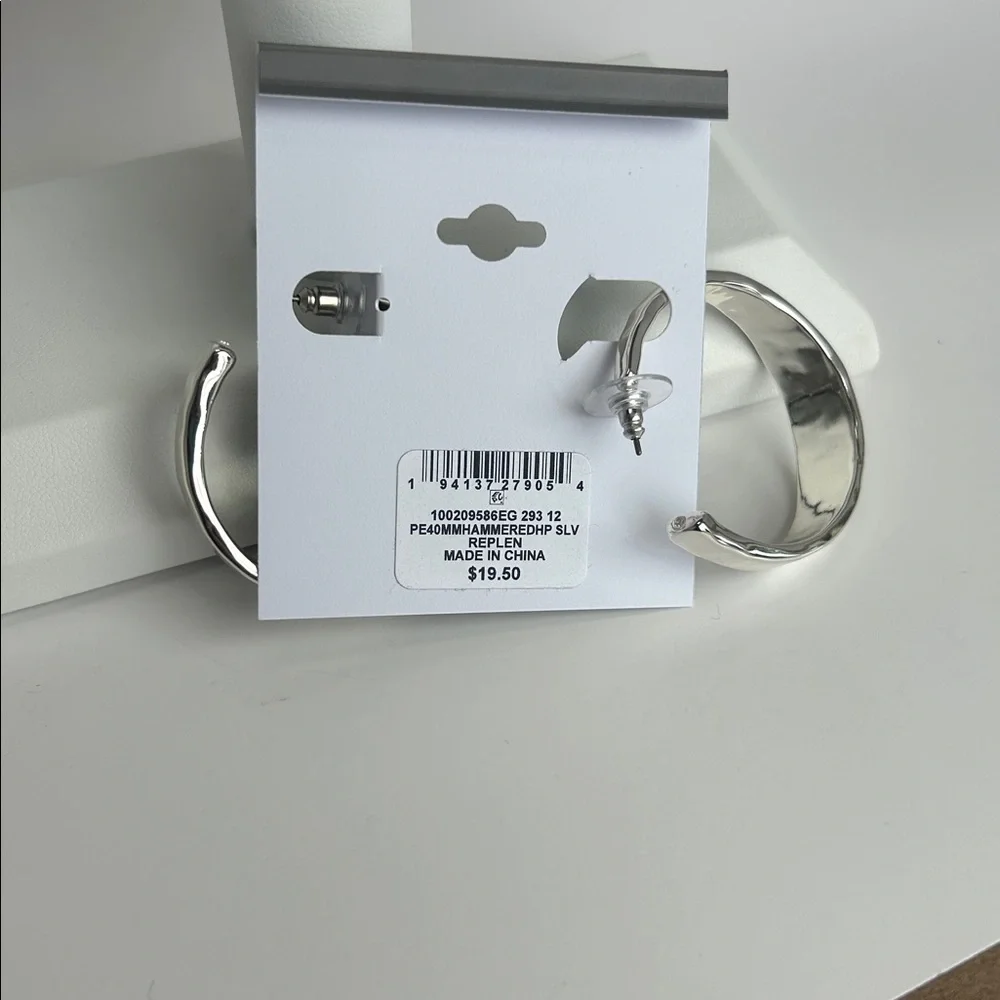 Style & Co. Polished Silver Hoop Earrings